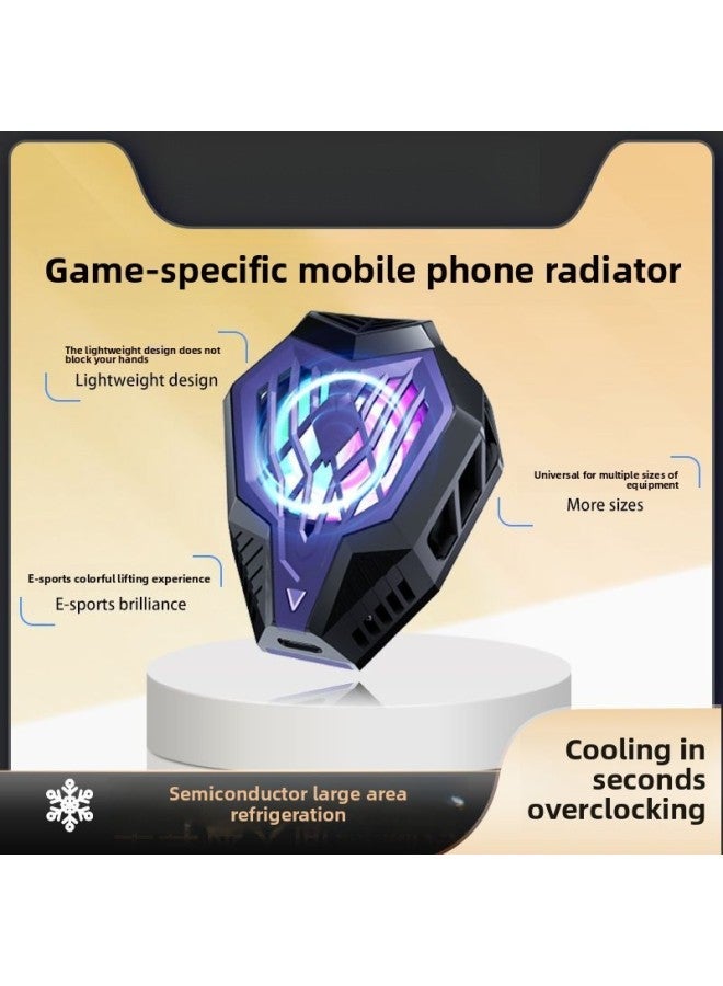 Mobile Phone Radiator Semiconductor Icing Cooling Back Clip Mute Electronic Game Special Refrigeration Artifact-Color:Ordinary Model [fan Cooling] - Silent In Seconds  - Image 2