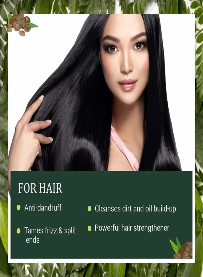 INDUS VALLEY Reetha Fruit Powder | Sapindus mukorossi With Herbal Henna Powder- 100% Natural, Pure and Organic For Hair and Skin Care (100g +100g=200g) - Image 3