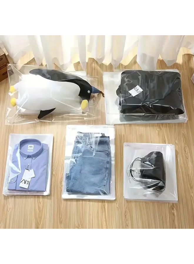 Self Adhesive Transparent Plastic Bags 20cm x 30cm 50pcs Waterproof Fade Resistant Reusable Sealable Gift Wrapping For Clothing Shirts Packaging - Image 3