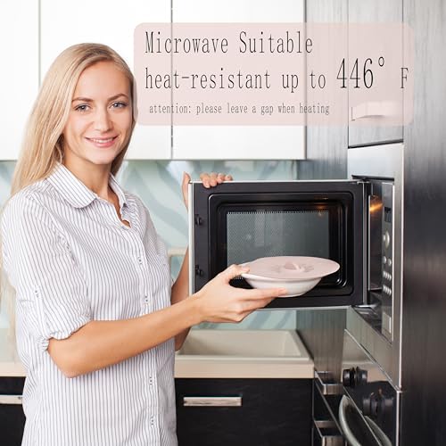 VEELAM 4"-12" Silicone Lids for Cups Bowls Plates Pans, Microwave Splatter Cover, Kitchen Containers Lids Cover for Food Storage, Small 5.9" 4 Pack - Image 4