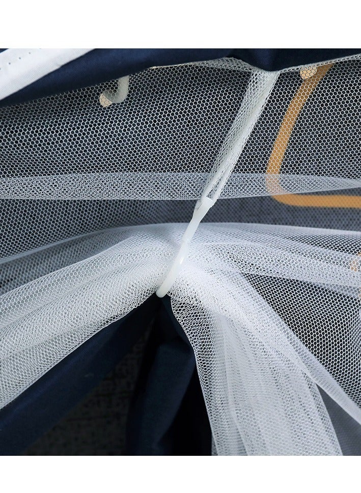 Bluejw خيمة canopy سرير ستارة حجب خيمة سرير مفرد قماش تظليل للطلاب خيمة نائمة لحماية الخصوصية مع إطار لغرفة الأطفال باللون الأسود مع نمط دلفين كرتوني - Image 4