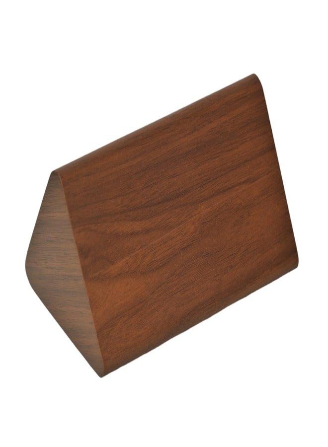The Procure Store Triangle Shape Wooden Digital Clock- Brown - Image 1