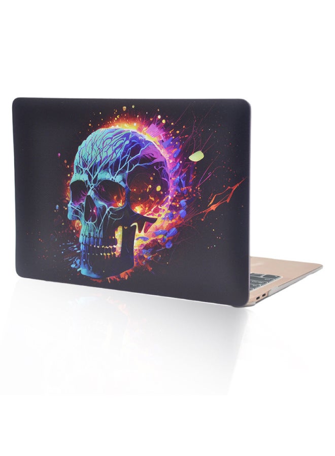For MacBook Protective Cover 13 Inch 14 Inch 15 Inch 16 Inch Pro13 Protective Case Apple Notebook Protection-Color:Skull-Applicable Model:13.3 Air	(A1932/A2179/A2337)