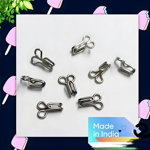 Vemlons Blouse Hooks for Ladies Blouses/Children Dresses/Frock/Gowns/Chuddidars/Dresses. 200 Piece Stainless Steel Blouse Hook Handipicked Pack - Image 5