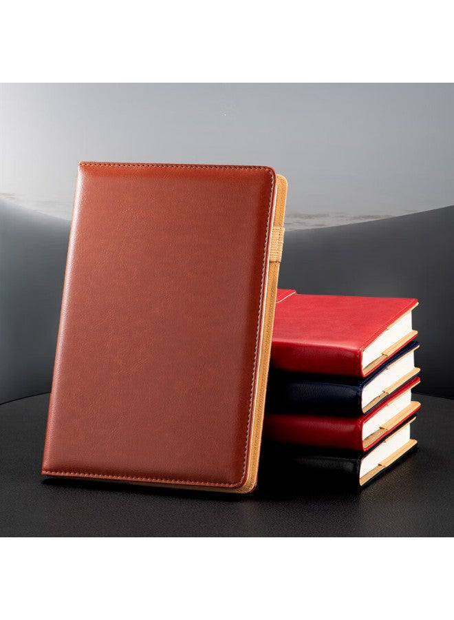 Longe Business Notebook B5 Thickened Notebook Leather Surface Diary Notebook Set Leather Office Meeting Record Book Customizable - Image 5