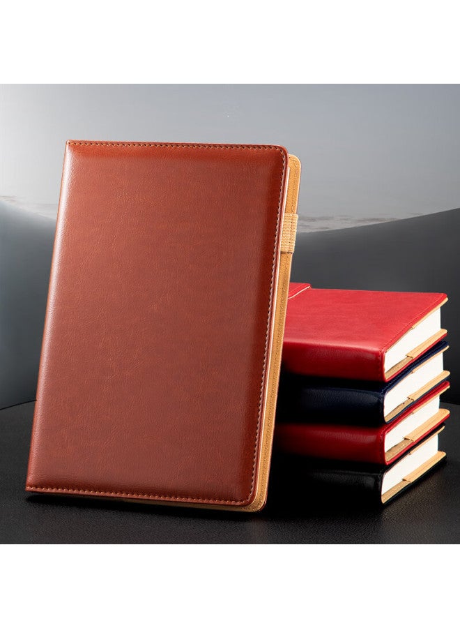 Longe Business Notebook B5 Thickened Notebook Leather Surface Diary Notebook Set Leather Office Meeting Record Book Customizable - Image 1