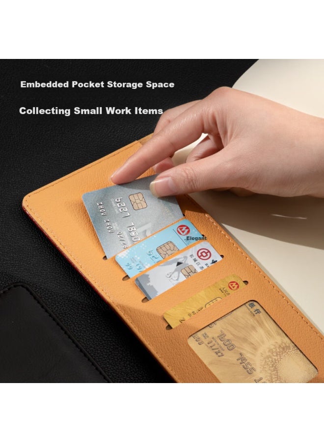 Longe Business Notebook B5 Thickened Notebook Leather Surface Diary Notebook Set Leather Office Meeting Record Book Customizable - Image 4
