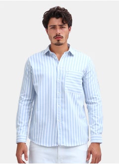 RAVIN Unique Long Sleeve Striped Shirt  - Image 1