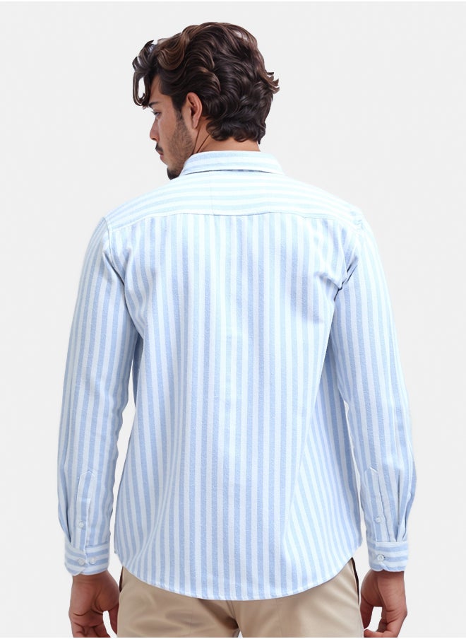 RAVIN Unique Long Sleeve Striped Shirt  - Image 3