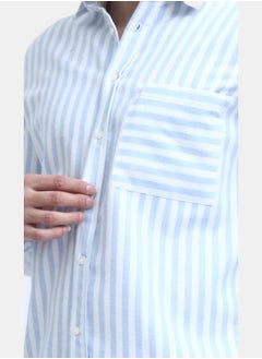 RAVIN Unique Long Sleeve Striped Shirt  - Image 4