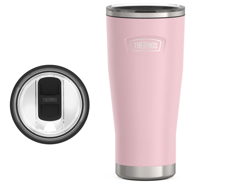 THERMOS THERMOS ICON SERIES Stainless Steel Cold Tumbler with Slide Lock  24 Ounce  Sunset Pink  - Image 1