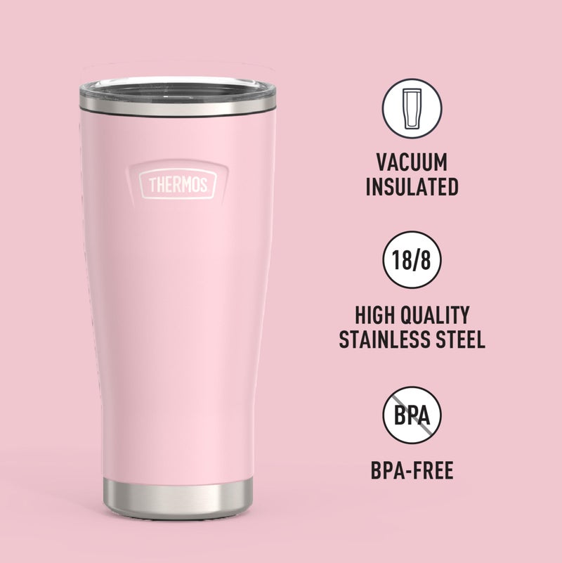 THERMOS THERMOS ICON SERIES Stainless Steel Cold Tumbler with Slide Lock  24 Ounce  Sunset Pink  - Image 2
