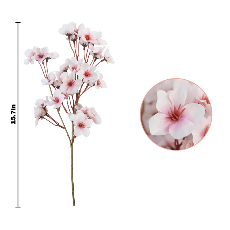 Ruidazon Artificial Cherry Blossom Branches, 12 Pcs Faux Silk Cherry Blossom Flowers Fake Spring Cherry Blossom Floral Stems for Vase Wedding Table Centerpieces Indoor Home Decor - Image 5