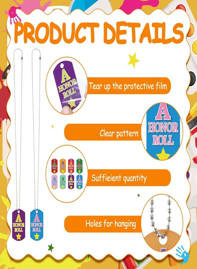 Dansydaisy 32 Pcs Student Incentives Awards Acrylic Honor Roll Dogs Tags with Chains Recognition Tag Education Prizes Bulk for School Classroom Reward Teacher Supplies, 8 Styles - Image 3