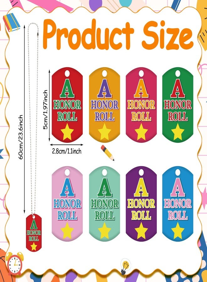 Dansydaisy 32 Pcs Student Incentives Awards Acrylic Honor Roll Dogs Tags with Chains Recognition Tag Education Prizes Bulk for School Classroom Reward Teacher Supplies, 8 Styles - Image 2