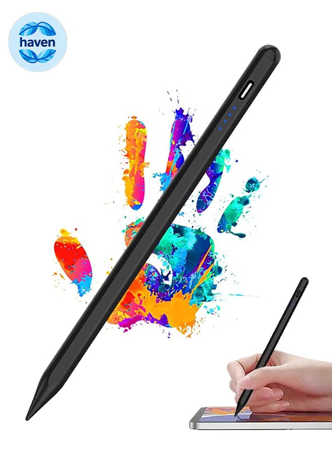 HAVEN Stylus Pens for Touch Screens, Magnetic Pen Rechargeable Tablet Writing Pen, for Touch Screens Rechargeable Tablet Pen POM Tip Magnetic iPad Pencil Universal Stylus Pen for iPad/Pro/Air/Mini/iPhone/Samsung/iOS/Android - Image 1