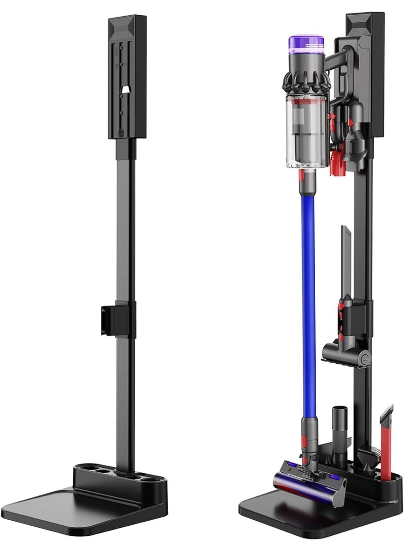 YOUWE7 YUOWE7 Vacuum Stand, Vacuum Holder and Metal Storage Bracket, Standing dock for Dyson G5 V15 V12 V11 V10 V8 V7 V6, Hidden Power Cord Design for Dyson Handheld Cordless Vacuum Cleaners (Black) - Image 1