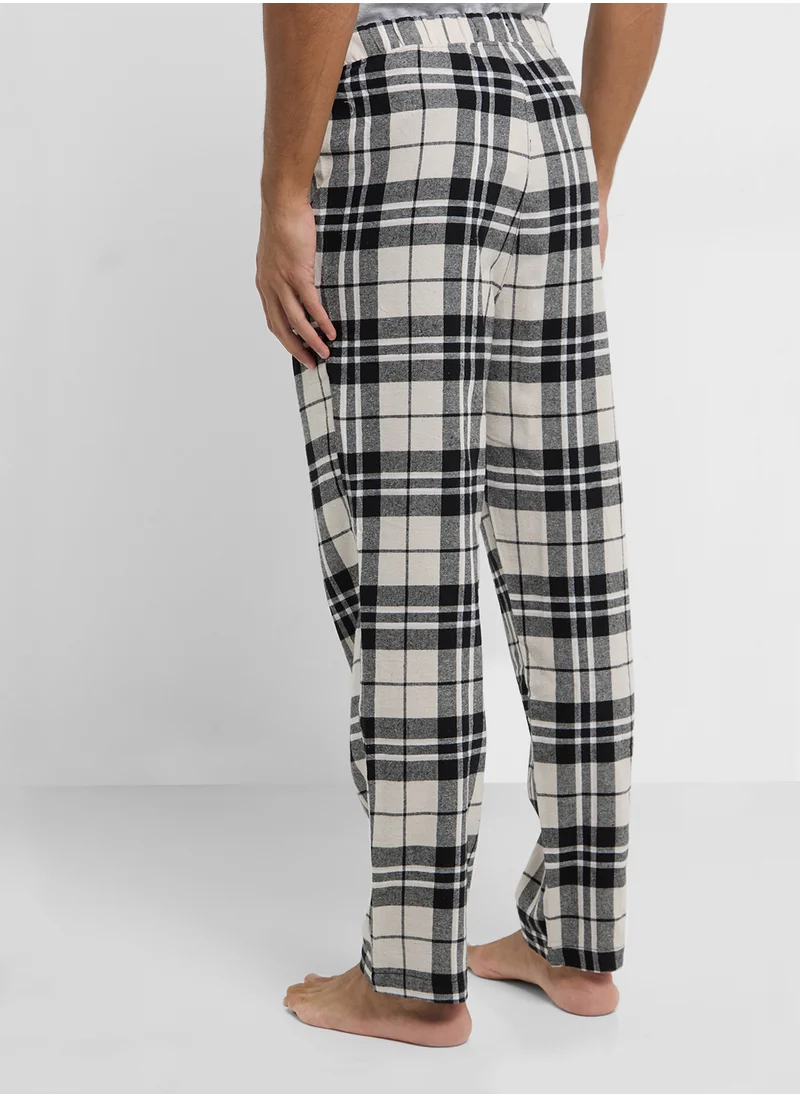 JACK & JONES Checked Logo Pyjamas