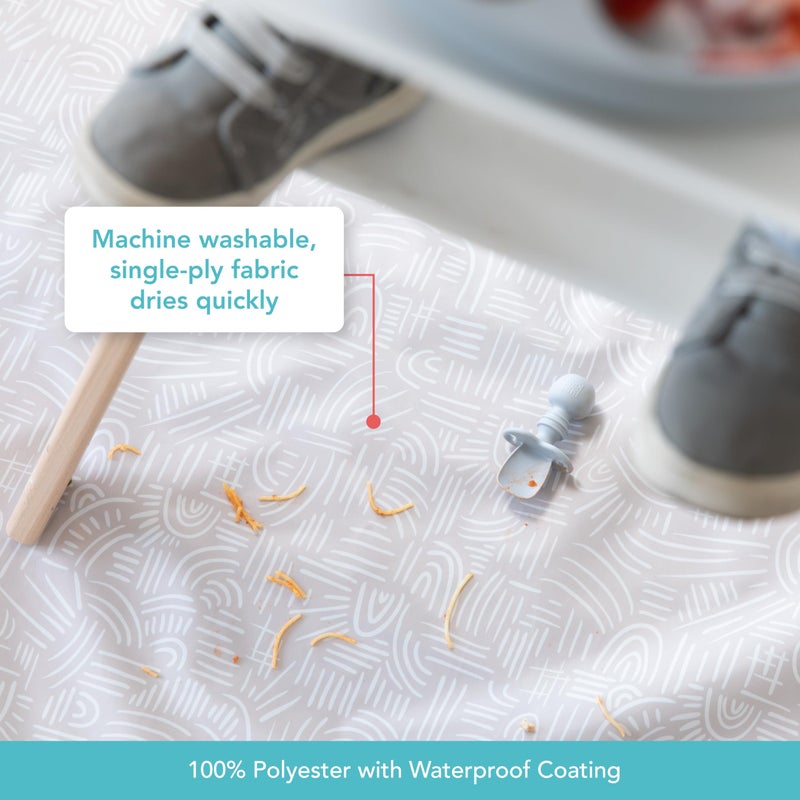 Bumkins Baby Splat Mat for Under High Chair, Babies Toddlers Eating Mess Mat, Waterproof Reusable Cloth for Arts and Crafts, Playtime Mat for Kids, Floors or Tables, Fabric 42inx42in, Desert Boho - Image 4