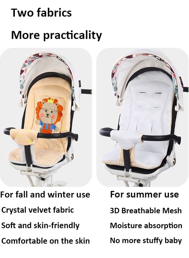 Aissiora Baby stroller seat cushion Thick Universal Cartoon Baby Seat Pad Soft and Breathable 3D Air Mesh Car Seat Cushion and Stroller For Kids With 1 Free pillow  - Image 3