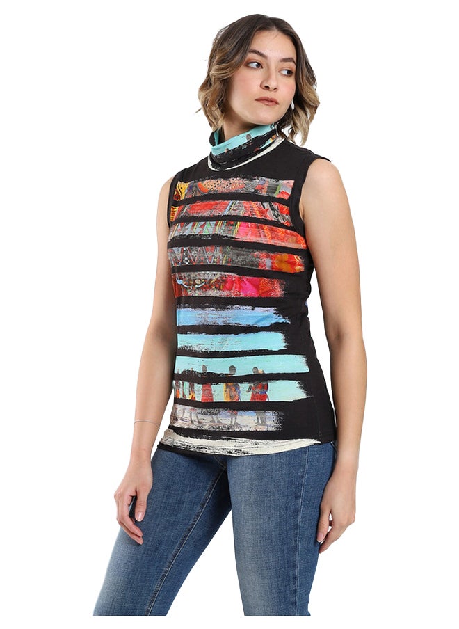 Multicolored Abstract Print Sleeveless Turtleneck Top - pzsku/Z891A878C4D3EB266B2B0Z/45/_/1709637106/db522497-6464-452e-b40b-68ada9fdd68e