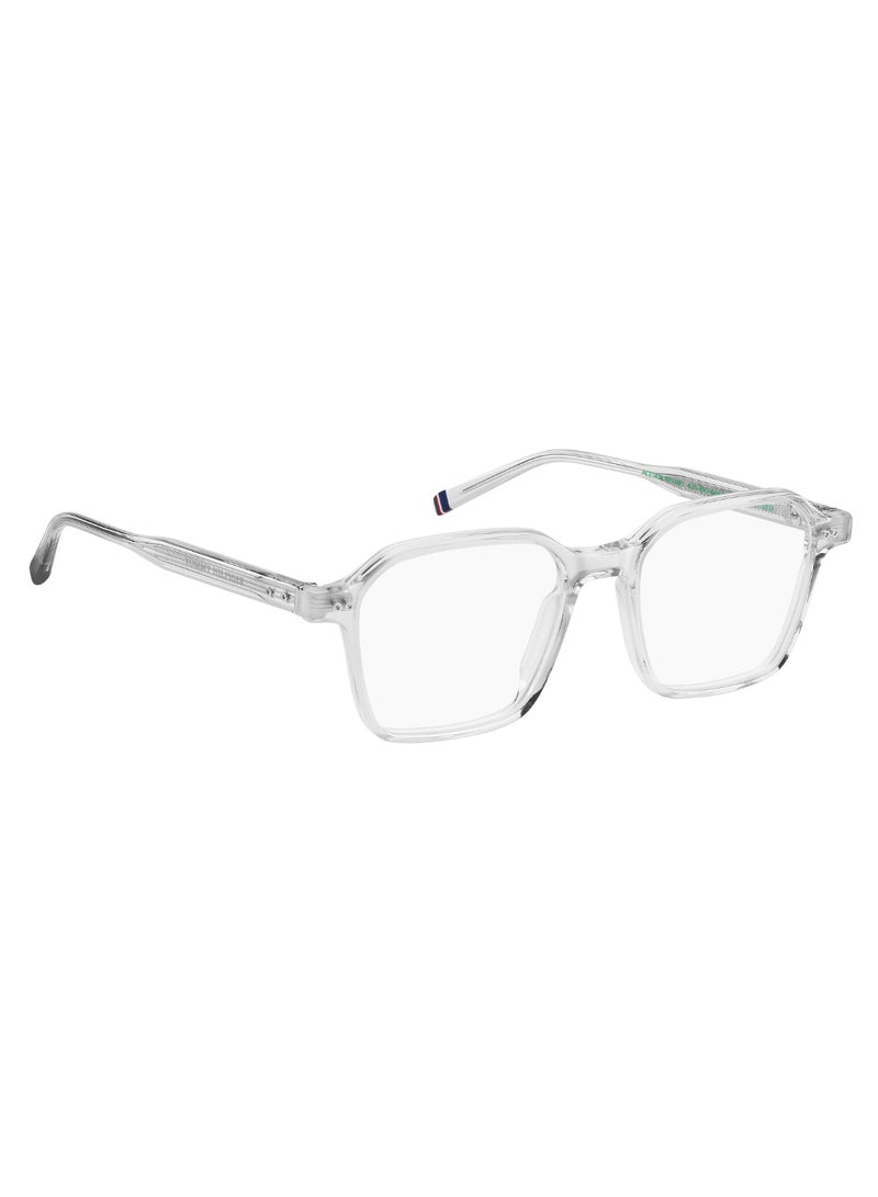 TOMMY HILFIGER Men's Rectangular Shape Acetate Sunglasses TH 2071  44 - Lens Size: 43.7 Mm - Crystal - Image 2