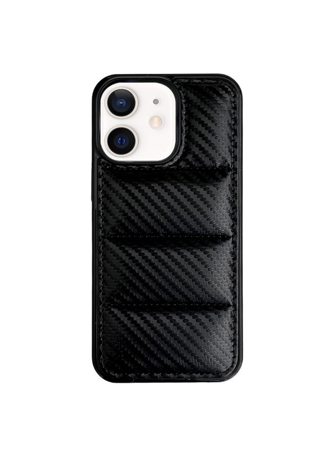 S-TOP Case For iPhone 12 Carbon Fiber Texture Down Jacket Phone Case - Image 1