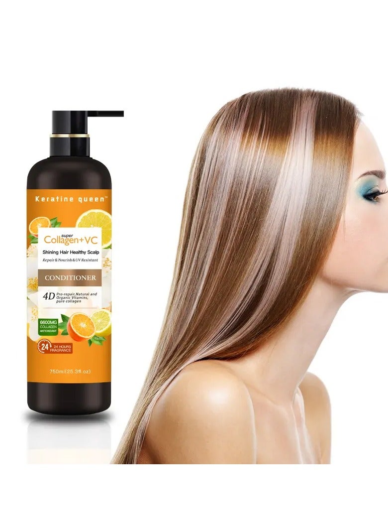 Generic keratin queen Hair Shampoo and Conditioner Set Pure Vitamin c orange hair shampoo  - Image 5
