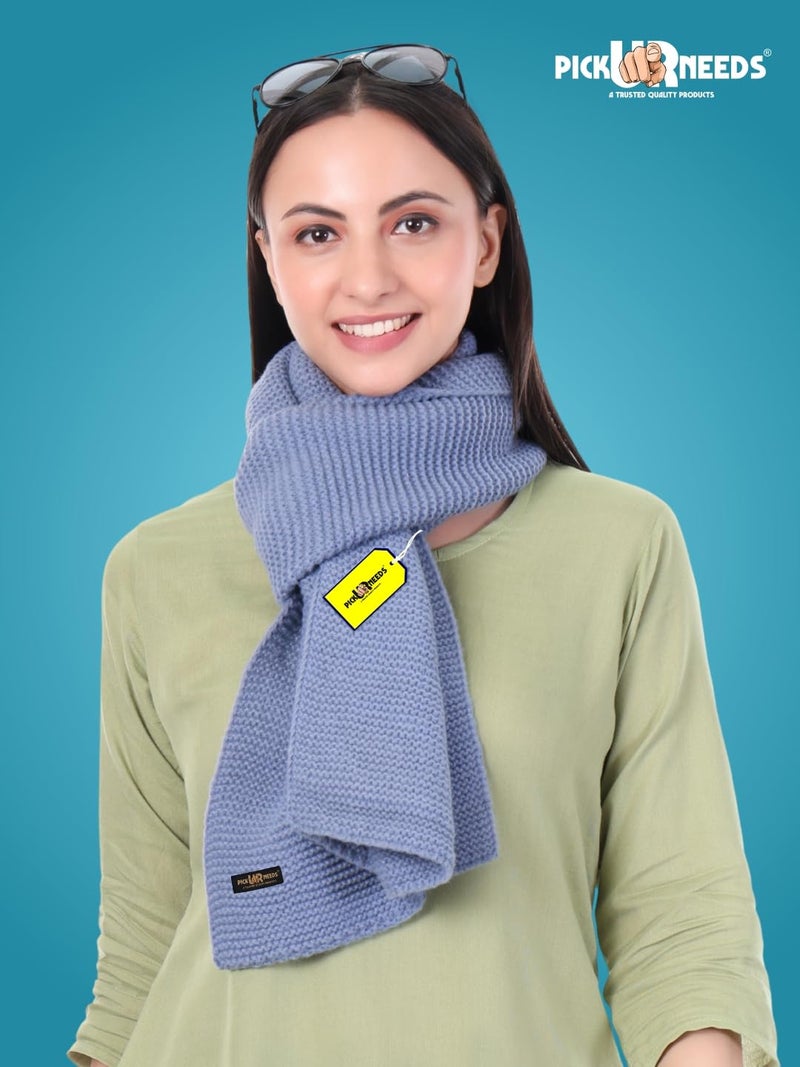 Pick Ur Needs Premium Knitted Winter Shawl/Stole for Women | Soft & Warm Woolen Wrap | Multipurpose Muffler,Shrug & Scarf (Grey) - Image 5