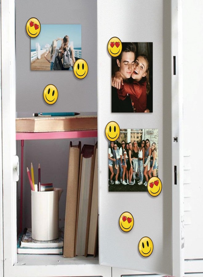 موركارت مجموعة موركارت من 16 قطعة من مغناطيسات الثلاجة، مغناطيسات إيموجي، مغناطيسات وجوه مبتسمة للخزائن والسبورات البيضاء، مغناطيسات زخرفية لطيفة للفصول الدراسية والمطابخ والمكاتب، هدايا للمعلمين والعائلة والأصدقاء - Image 4