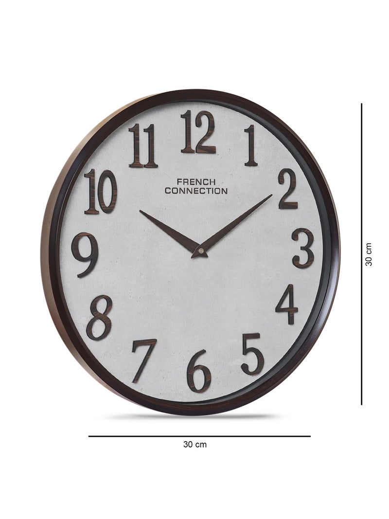 French Connection Luxury Wall Clock with Light Grey Luxury Design - Size: 12 Inches - FCWC12-A - Image 2