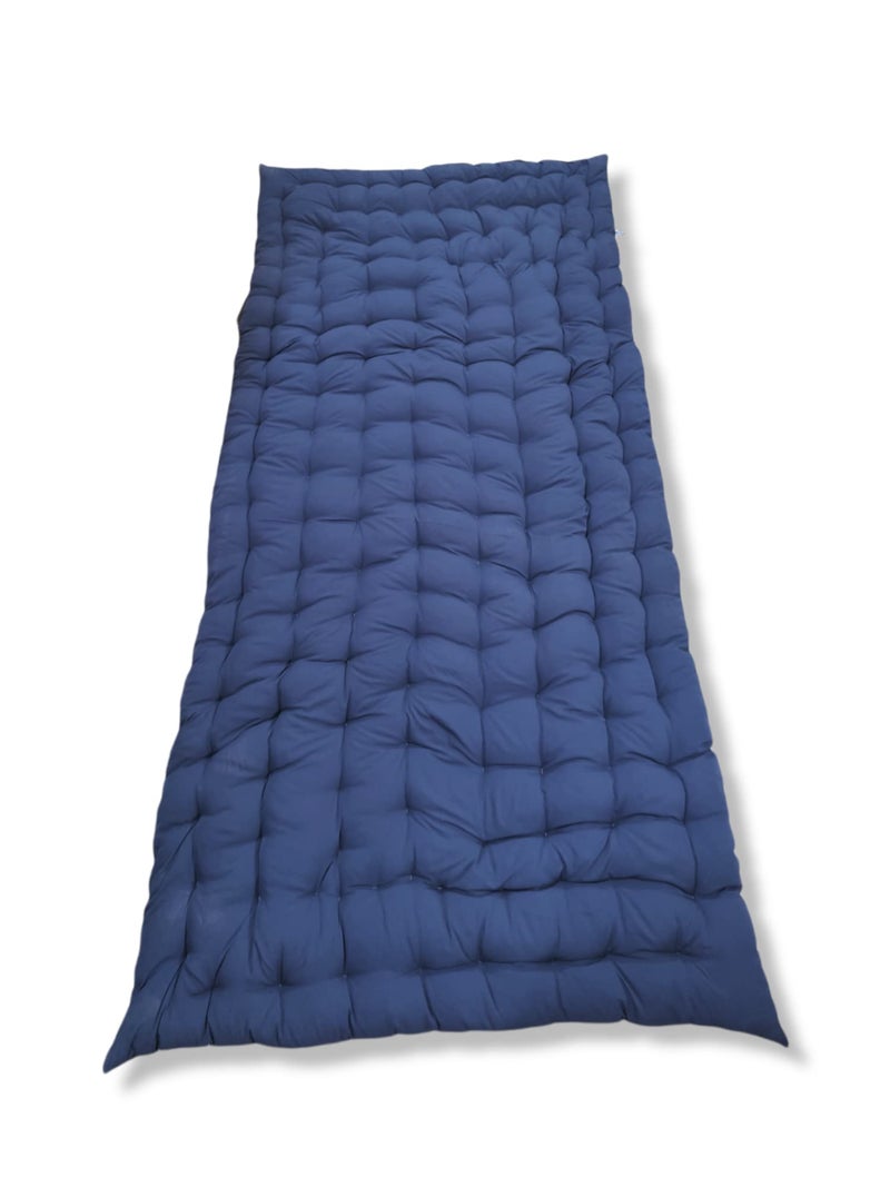 ATOOTFUSION Soft Cotton Quilt Mattress. Foldable, Lightweight, Single Firm Mattress in Navy Blue (3 x 6 ft or 72 x 36 Inches). Elevate Your Sleep - Image 2