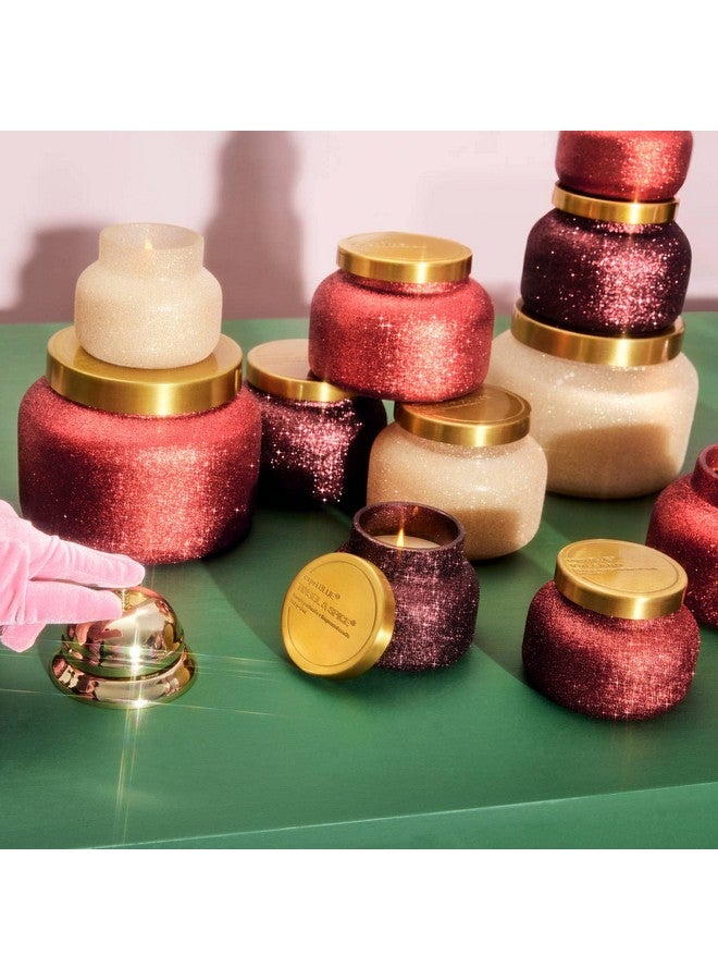 Capri Blue Signature Glam Jar Candle - Long Lasting Soy Wax Blend - Glitter Candles for Home Scented with Luxury Holiday Scents (Tinsel & Spice, 19 oz) - Image 4