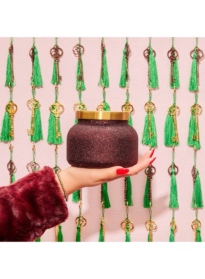 Capri Blue Signature Glam Jar Candle - Long Lasting Soy Wax Blend - Glitter Candles for Home Scented with Luxury Holiday Scents (Tinsel & Spice, 19 oz) - Image 1