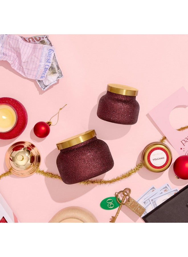 Capri Blue Signature Glam Jar Candle - Long Lasting Soy Wax Blend - Glitter Candles for Home Scented with Luxury Holiday Scents (Tinsel & Spice, 19 oz) - Image 3