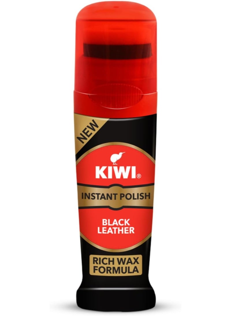 KIWI Black Liquid Instant Shoe Polish, 75ml - Image 1