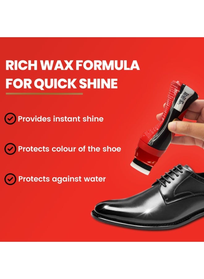 KIWI Black Liquid Instant Shoe Polish, 75ml - Image 3