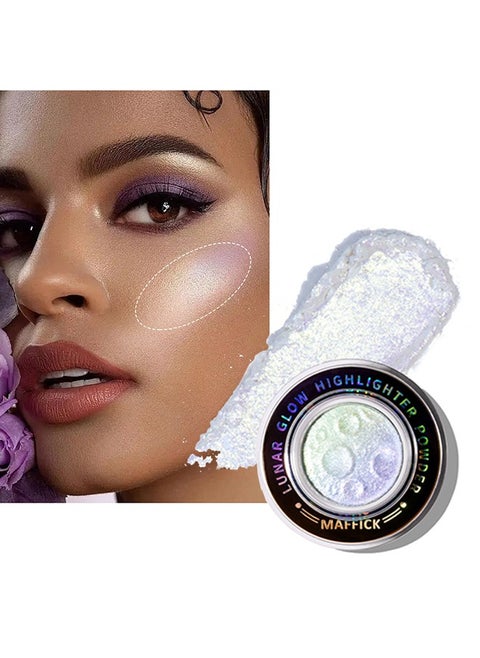 Planetary Highlighter,Multichrome Glitter Highlighters - Planet Highlighter, Planet-Inspired Shimmer for Silky, Natural Glow | Face & Body Brightening Makeup (03# Yellow with purple in the middle)