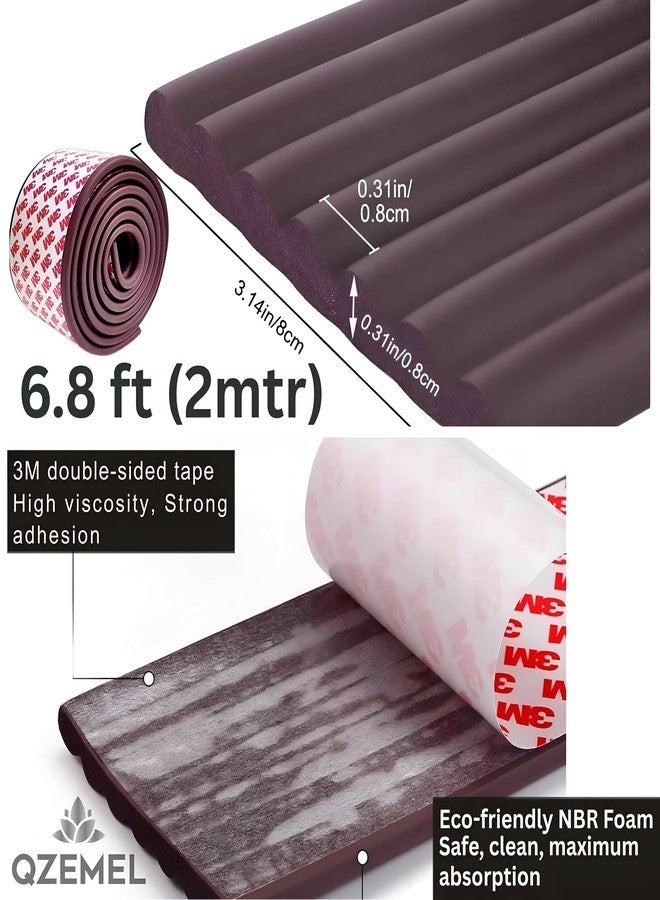 QZEMEL 1 PCS Baby Safety Edge Protector Strip - 6.8ft Table Corner Guard, Childproof NBR Foam Bumper with 2M Adhesive for Furniture, Desk, and Sharp Edges - Toddler Proofing Cushion Roll - Image 2