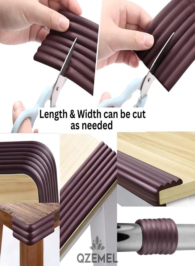 QZEMEL 1 PCS Baby Safety Edge Protector Strip - 6.8ft Table Corner Guard, Childproof NBR Foam Bumper with 2M Adhesive for Furniture, Desk, and Sharp Edges - Toddler Proofing Cushion Roll - Image 3