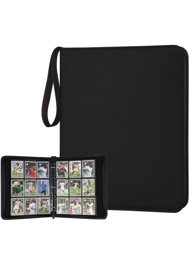 GERMUN 9 Pocket Card Binder, Premium Zip Trading Card Binder, 720 Double Sided Pocket PU Card Collection Binder, Collector Card Album, Card Folder for MTG, TCG, Sports Cards, Game Cards (Black1) - Image 1