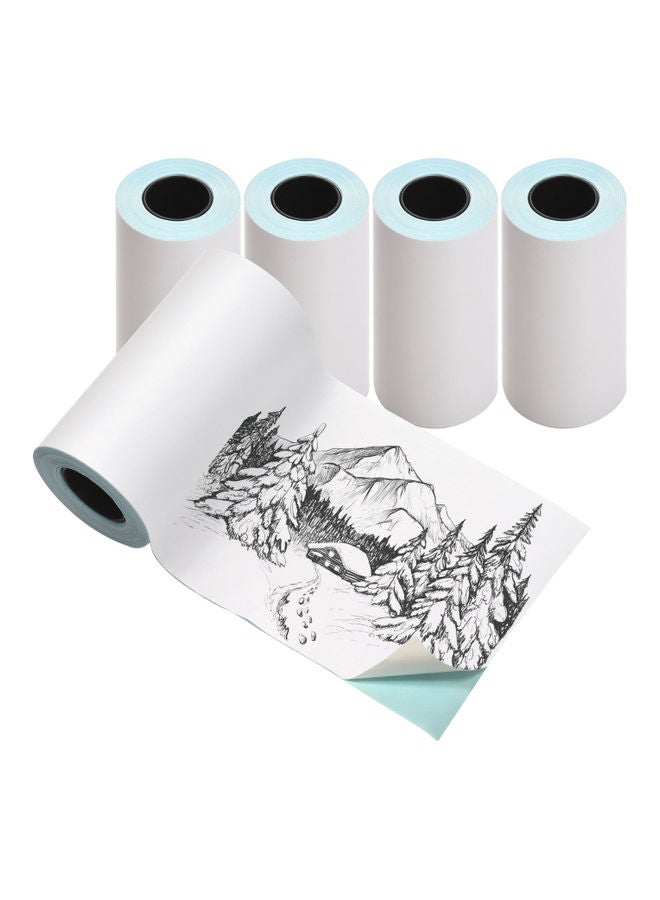 Generic 5-Rolls of 57x30mm Self-Adhesive Thermal Paper A4  - Image 1