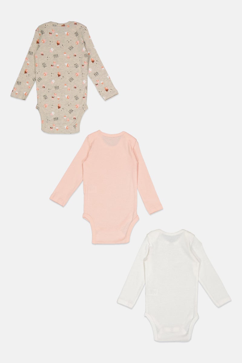 English Laundry بدلة بنات toddlers 3 قطع بأكمام طويلة وطباعة شاملة، متعددة الألوان - Image 3