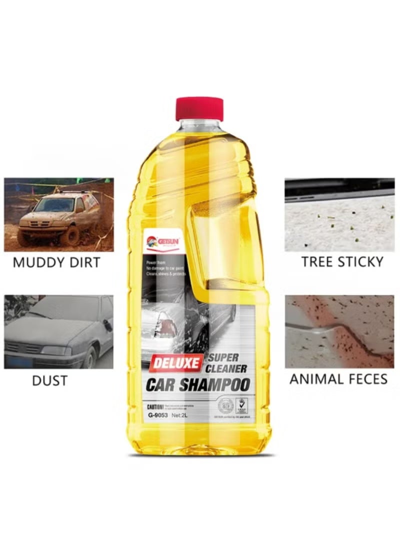 جيتسون شامبو جيتسون ديلوكس سوبر كلينر للسيارات، 2 لتر، إزالة الأوساخ من الأسطح المتعددة، شامبو غسيل السيارات، غسيل السيارات، العناية الخارجية، العناية بالسيارات - Image 3