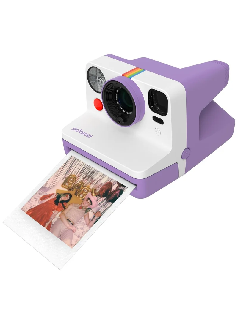 Polaroid Now Instant Film Camera Gen 3 | Classic Analog Instant Camera with Optimized Two-Lens Autofocus for Sharper Photos | Self-Timer, Double Exposure | USB-C Rechargeable | Compatible with i-Type & 600 Film - Purple