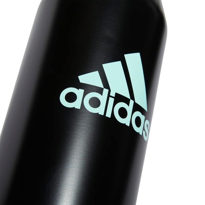 Adidas زجاجة ماء معدنية من أديداس سعة 1 لتر (32 أونصة)، مزدوجة الجدران معزولة، من الفولاذ المقاوم للصدأ 18/8، باللون الأسود/الأخضر النعناعي/الأزرق الفيوجن، 32 أونصة - Image 4