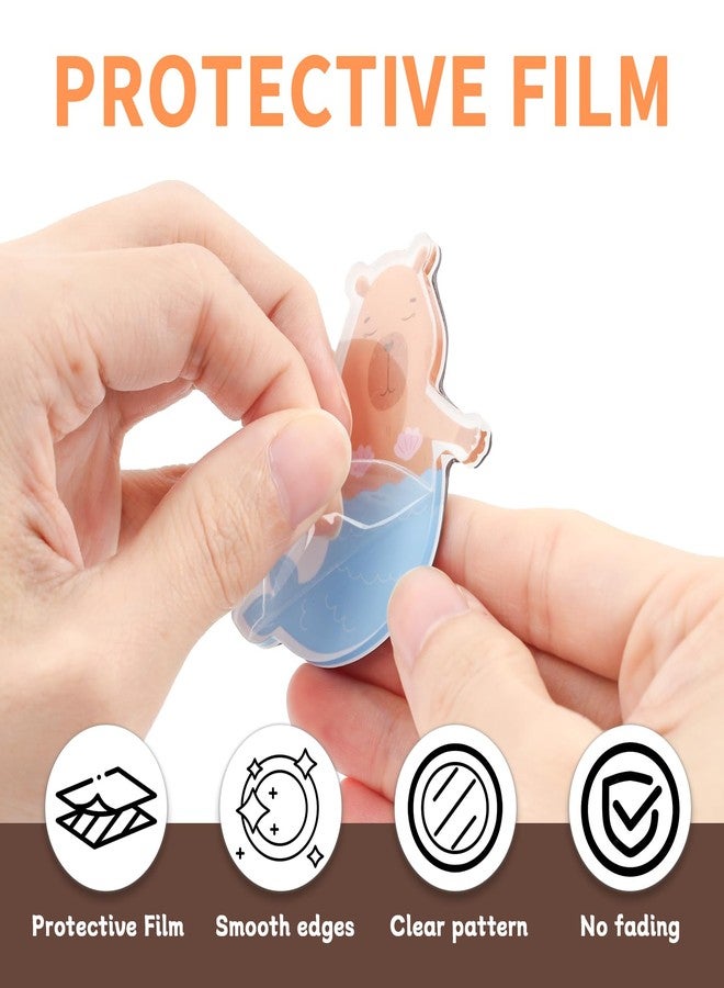 VinBee 8PCS Capybara Fridge Magnets Cute,Acrylic Refrigerator Magnet Decor,Fun Magnets for Fridge Decorations,Capybara Creative Cute Shape Magnetic Accessories,Christmas Refrigerator Magnets - Image 4