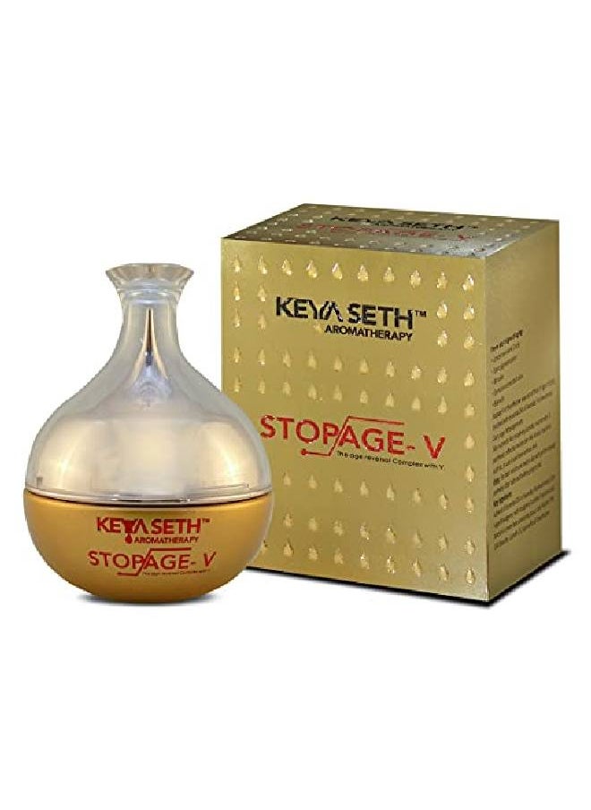 Keya Seth Aromatherapy Stopage V Anti Ageing Treatment Vitamins B2 B3(Niacinamide) B5 C E Hyaluronic Acid Alpha Arbutin Anti Ageing Night Cream For Men & Women  - Image 1