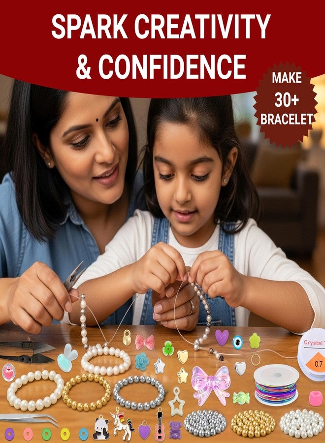 STEMTICS Bracelet Making Kit for Girls Age 12-15 Years Old with Polymer Clay Beads Charms and Manual | Stylish Jewellery Birthday Gift Set for Girl Kids 12, 13, 14, 15 Year Old - Image 2