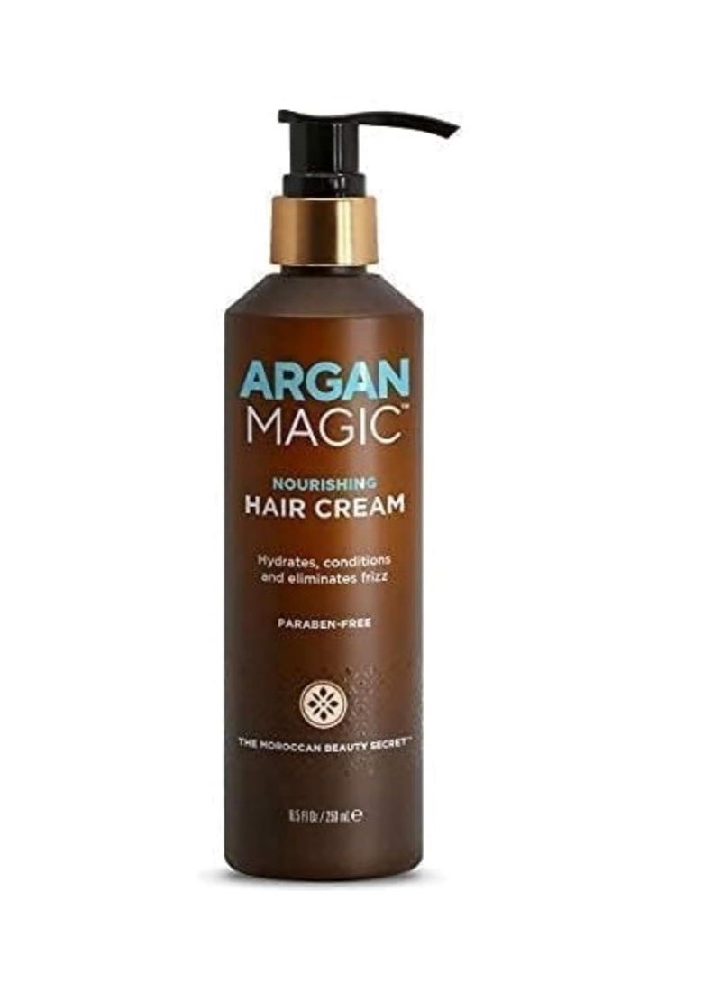 ARGAN MAGIC Argan Magic Nourishing Hair Cream - Hydrates, Conditions, and Eliminates Frizz for All Hair Types | Seals in Shine | Made in USA, Paraben Free, Cruelty Free (8.5 oz)  - Image 1